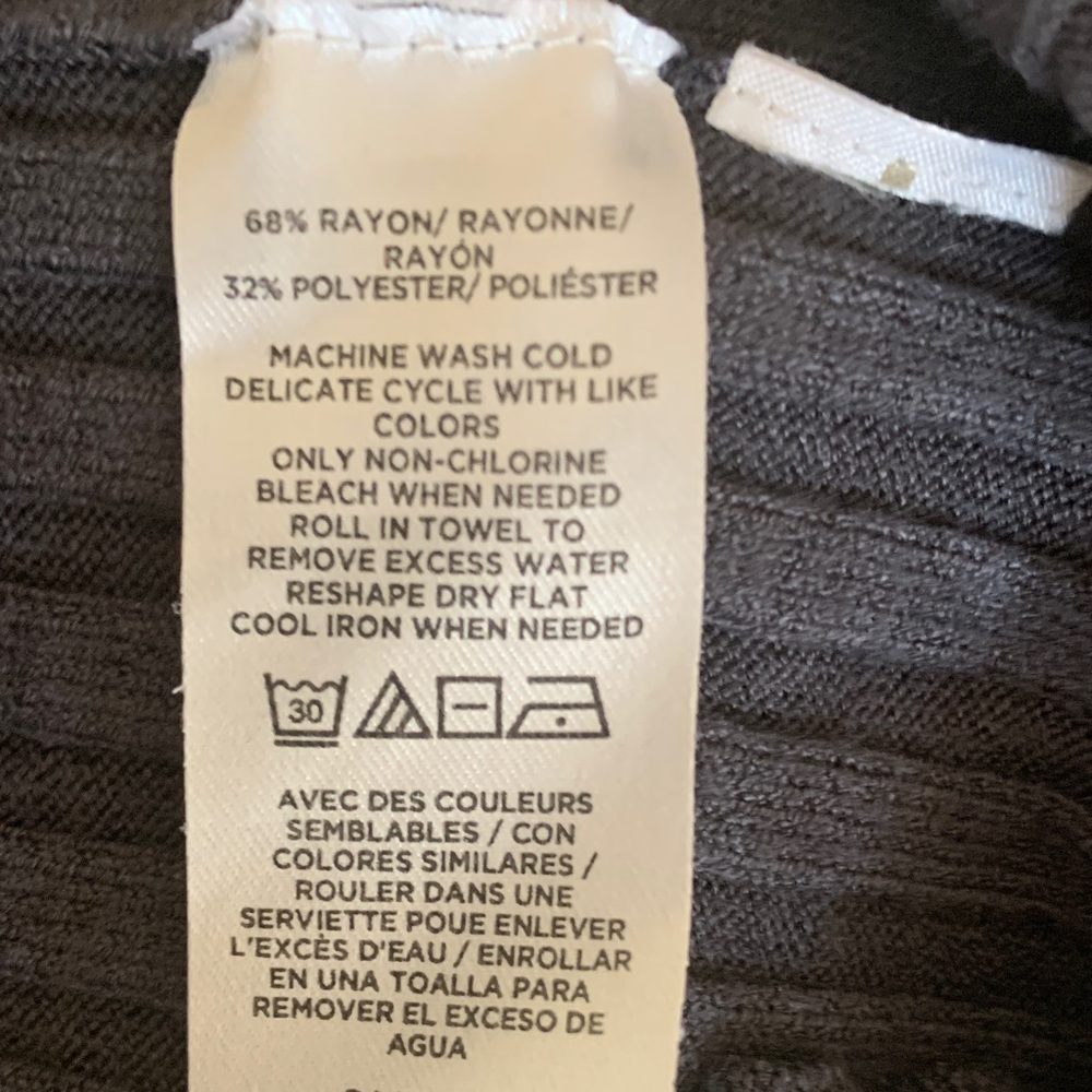 LOFT Charcoal Ribbed Knit Top - Picture 5 of 5